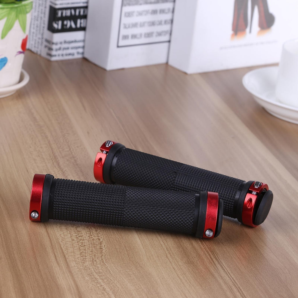Bike Handlebar Cover Grips Anti - Slip Mountain Road Cycling Bike Bicycle Smooth Soft Rubber Handle Grip Lock Bar Non - Slip - Rubber Bicycle Handle Grip With Aluminum Lock Rubber Comfortable Bike Grips - UrbanCycling.com