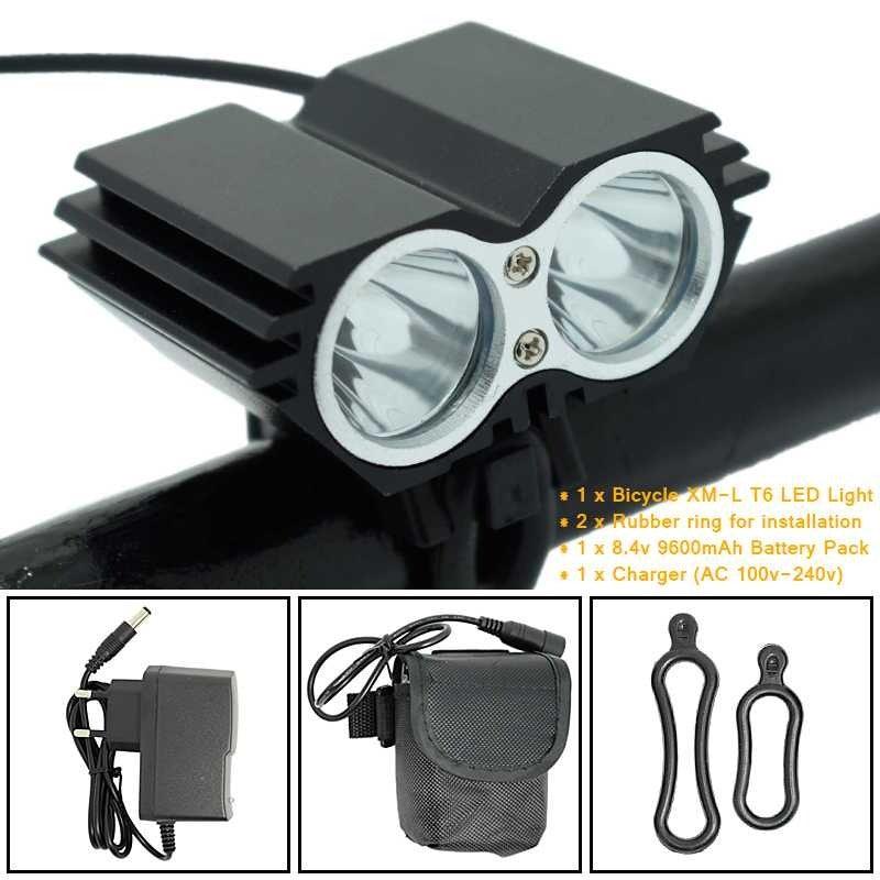 Bike Light Bicycle Headlight Head Lamp Cycling Front Flash Lights With Battery Pack Charger Bicycle Light Set USB Rechargeable Super Bright Bike Headlight For Night Riding Road - UrbanCycling.com