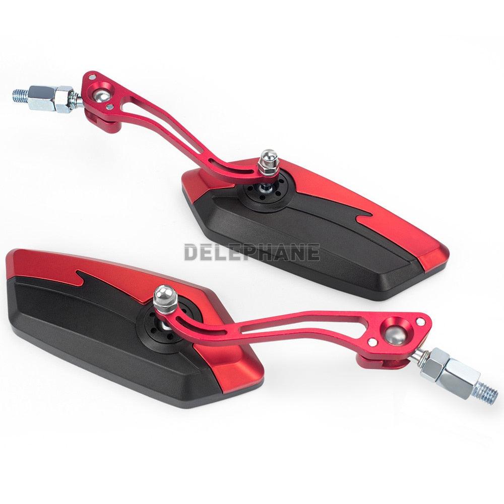 Bike Mirrors HD Blast Resistant Glass Lens Handlebar Mountain Bike Mirrors Adjustable Rotatable Bicycle Rearview Mirrors New Scratch Resistant Convex Lens Universal Adjustable Rotatable Handlebar Glass Lens For Road Mountain - UrbanCycling.com