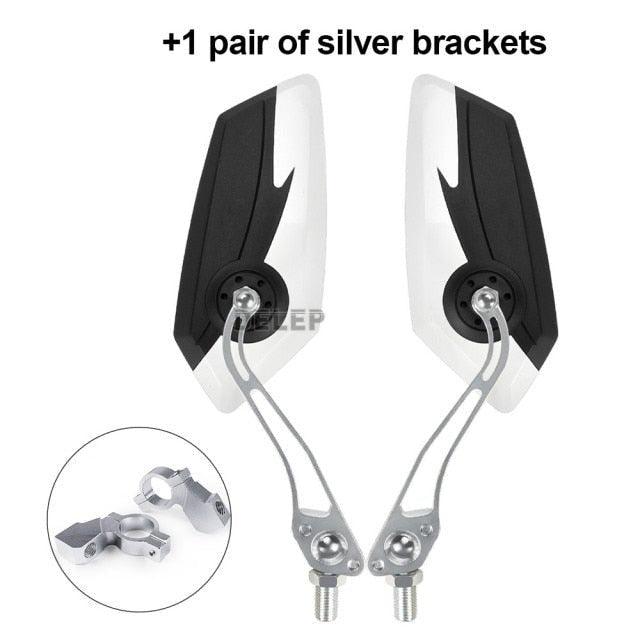 Bike Mirrors HD Blast Resistant Glass Lens Handlebar Mountain Bike Mirrors Adjustable Rotatable Bicycle Rearview Mirrors New Scratch Resistant Convex Lens Universal Adjustable Rotatable Handlebar Glass Lens For Road Mountain - UrbanCycling.com