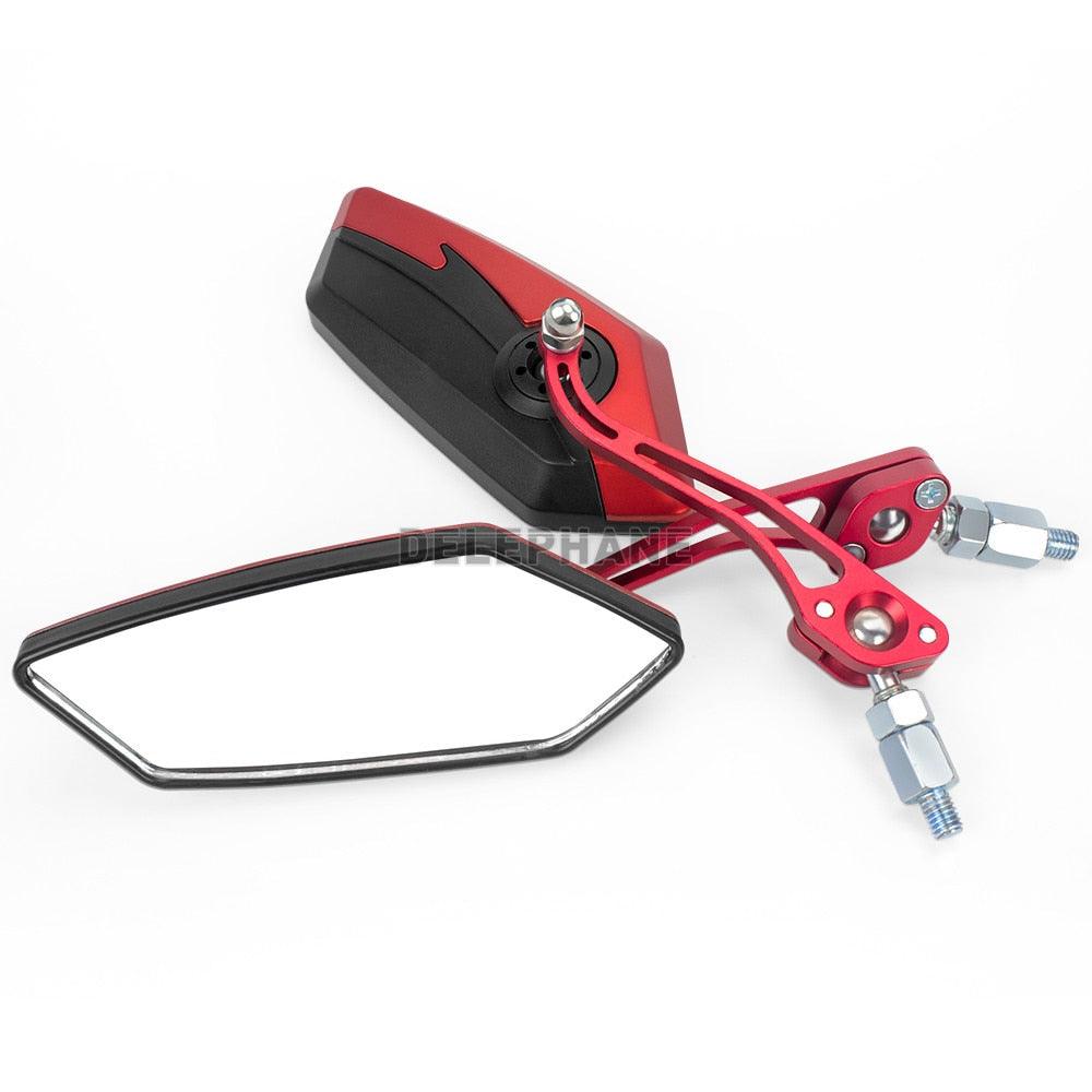 Bike Mirrors HD Blast Resistant Glass Lens Handlebar Mountain Bike Mirrors Adjustable Rotatable Bicycle Rearview Mirrors New Scratch Resistant Convex Lens Universal Adjustable Rotatable Handlebar Glass Lens For Road Mountain - UrbanCycling.com