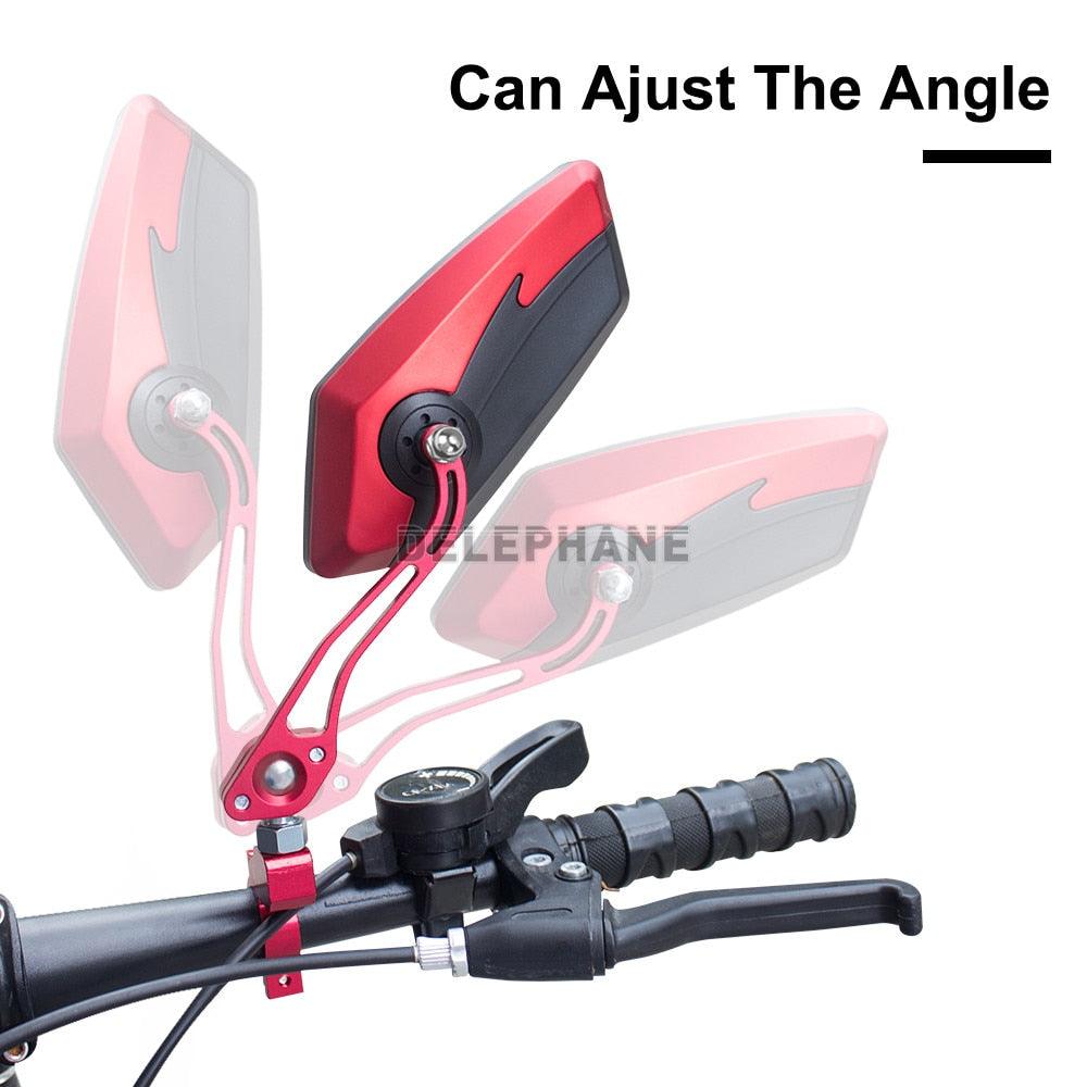Bike Mirrors HD Blast Resistant Glass Lens Handlebar Mountain Bike Mirrors Adjustable Rotatable Bicycle Rearview Mirrors New Scratch Resistant Convex Lens Universal Adjustable Rotatable Handlebar Glass Lens For Road Mountain - UrbanCycling.com