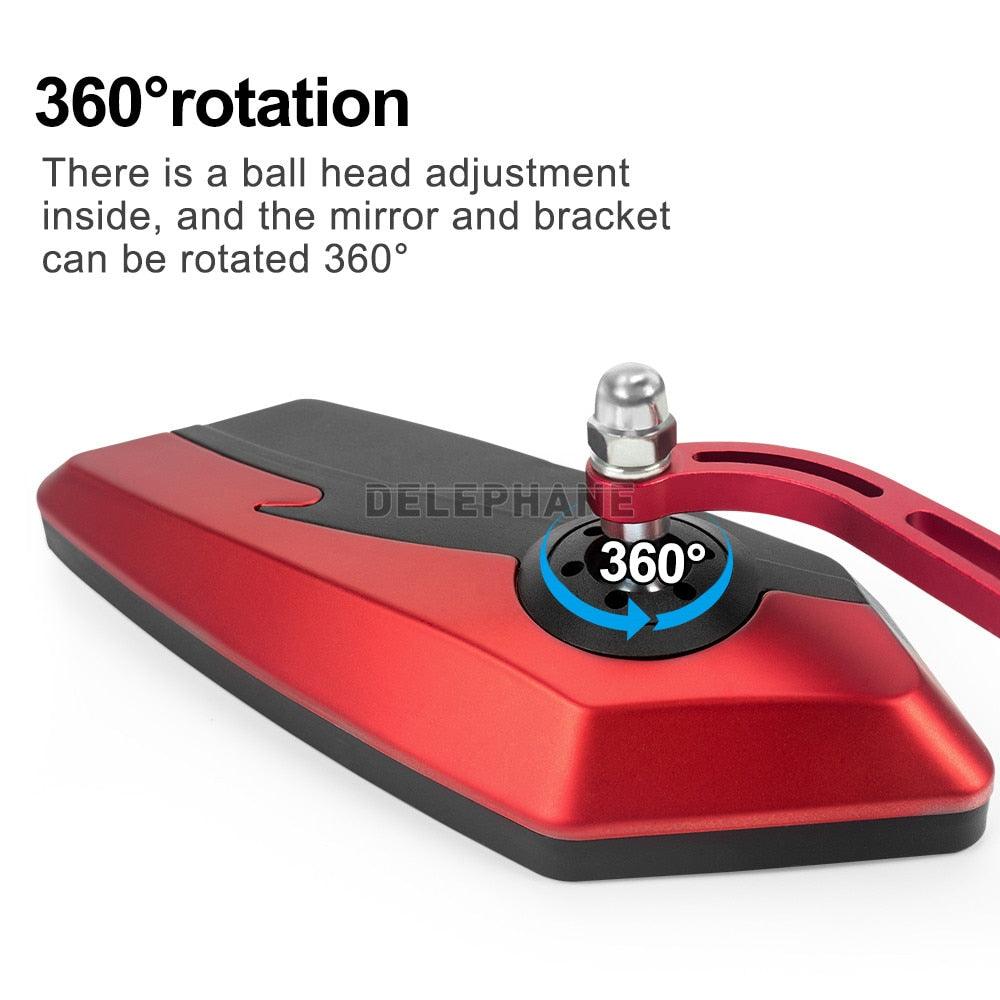 Bike Mirrors HD Blast Resistant Glass Lens Handlebar Mountain Bike Mirrors Adjustable Rotatable Bicycle Rearview Mirrors New Scratch Resistant Convex Lens Universal Adjustable Rotatable Handlebar Glass Lens For Road Mountain - UrbanCycling.com