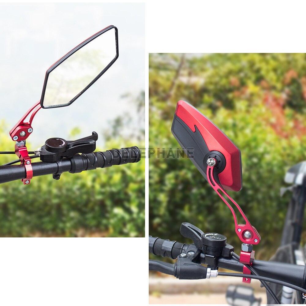 Bike Mirrors HD Blast Resistant Glass Lens Handlebar Mountain Bike Mirrors Adjustable Rotatable Bicycle Rearview Mirrors New Scratch Resistant Convex Lens Universal Adjustable Rotatable Handlebar Glass Lens For Road Mountain - UrbanCycling.com