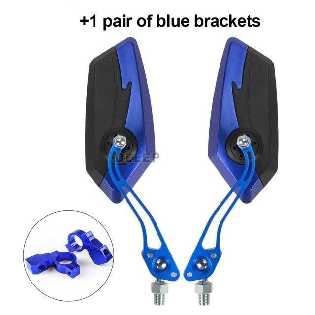 Bike Mirrors HD Blast Resistant Glass Lens Handlebar Mountain Bike Mirrors Adjustable Rotatable Bicycle Rearview Mirrors New Scratch Resistant Convex Lens Universal Adjustable Rotatable Handlebar Glass Lens For Road Mountain - UrbanCycling.com