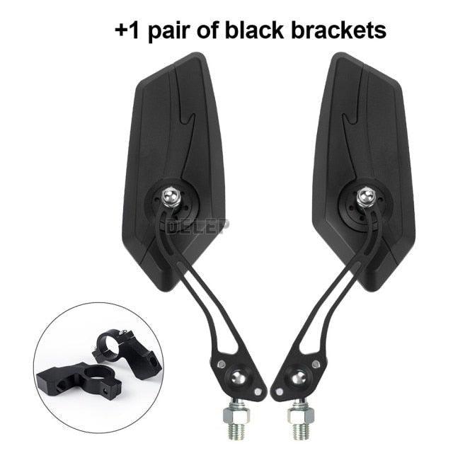 Bike Mirrors HD Blast Resistant Glass Lens Handlebar Mountain Bike Mirrors Adjustable Rotatable Bicycle Rearview Mirrors New Scratch Resistant Convex Lens Universal Adjustable Rotatable Handlebar Glass Lens For Road Mountain - UrbanCycling.com