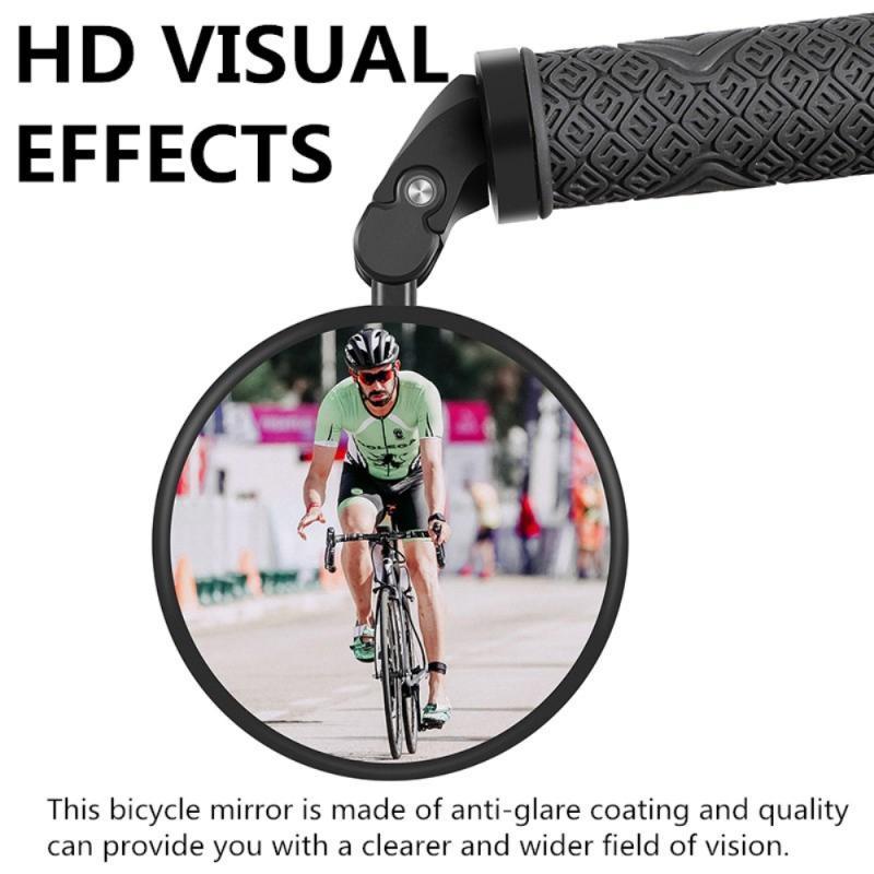Bike Rear Mirrors Cycling Mobility Scooter Round Handlebar End Mirror Rotatable Adjustable Bicycle Mirror With Safety Rearview Mirror Convex Mirror With Adjustable Handlebar Installation Suitable For Mountain Road Bikes - UrbanCycling.com