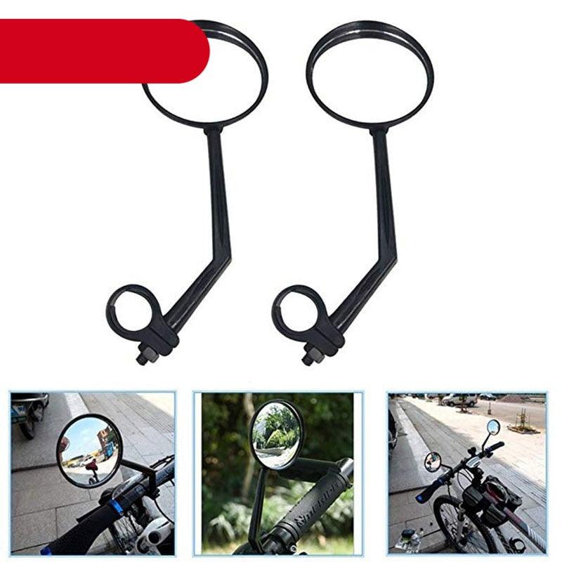 Bike Rear Mirrors Degree Rotation Bicycle Rearview Mirrors Suitable For Mountain Road Bike Safe Rear View Mirror Adjustable Rotatable HD Wide Angle Cycling Biking Clear Acrylic Convex Mirror - UrbanCycling.com