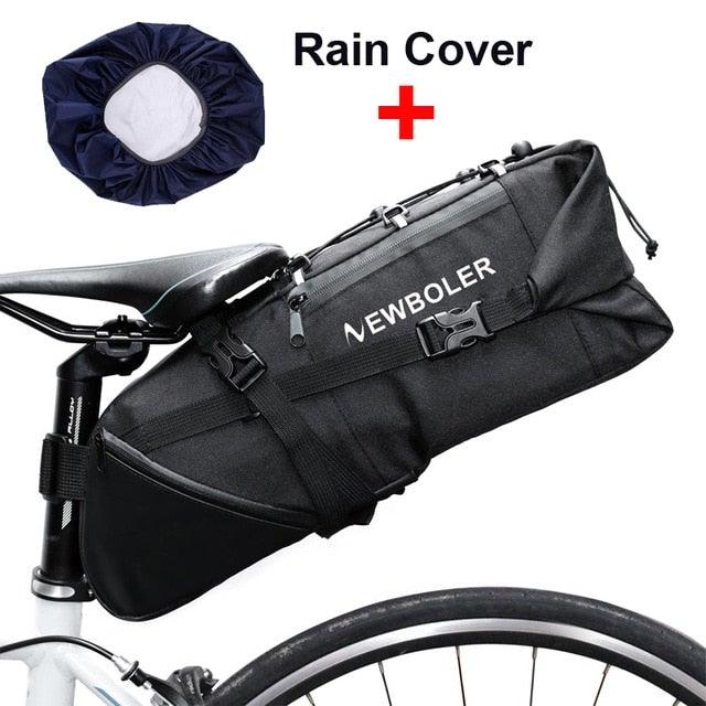 Black Bike Bag Bicycle Bag Cycle Cycling Bike Seat Bag Bags Accessories Waterproof Bike Packing Bags Large Bike Bags Fully Waterproof Bike Bag Under Seat Roll Up Cycling Rear Tail Pack - UrbanCycling.com