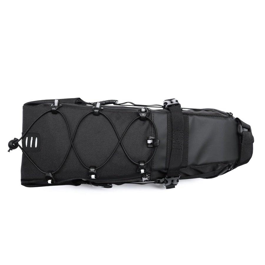 Black Bike Bag Bicycle Bag Cycle Cycling Bike Seat Bag Bags Accessories Waterproof Bike Packing Bags Large Bike Bags Fully Waterproof Bike Bag Under Seat Roll Up Cycling Rear Tail Pack - UrbanCycling.com