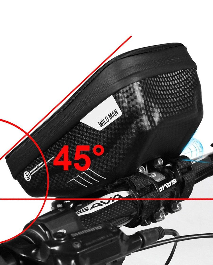 Black Bike Bag Frame Front Top Tube Cycling Bag Waterproof Phone Case Touchscreen Bag Pack Bicycle Accessories Bike Bicycle Bag Waterproof Bike Phone Mount Bag Front Frame Top Tube Handlebar Bag Touch Screen Holder Case For Cell Phones 6.6in - UrbanCycling.com