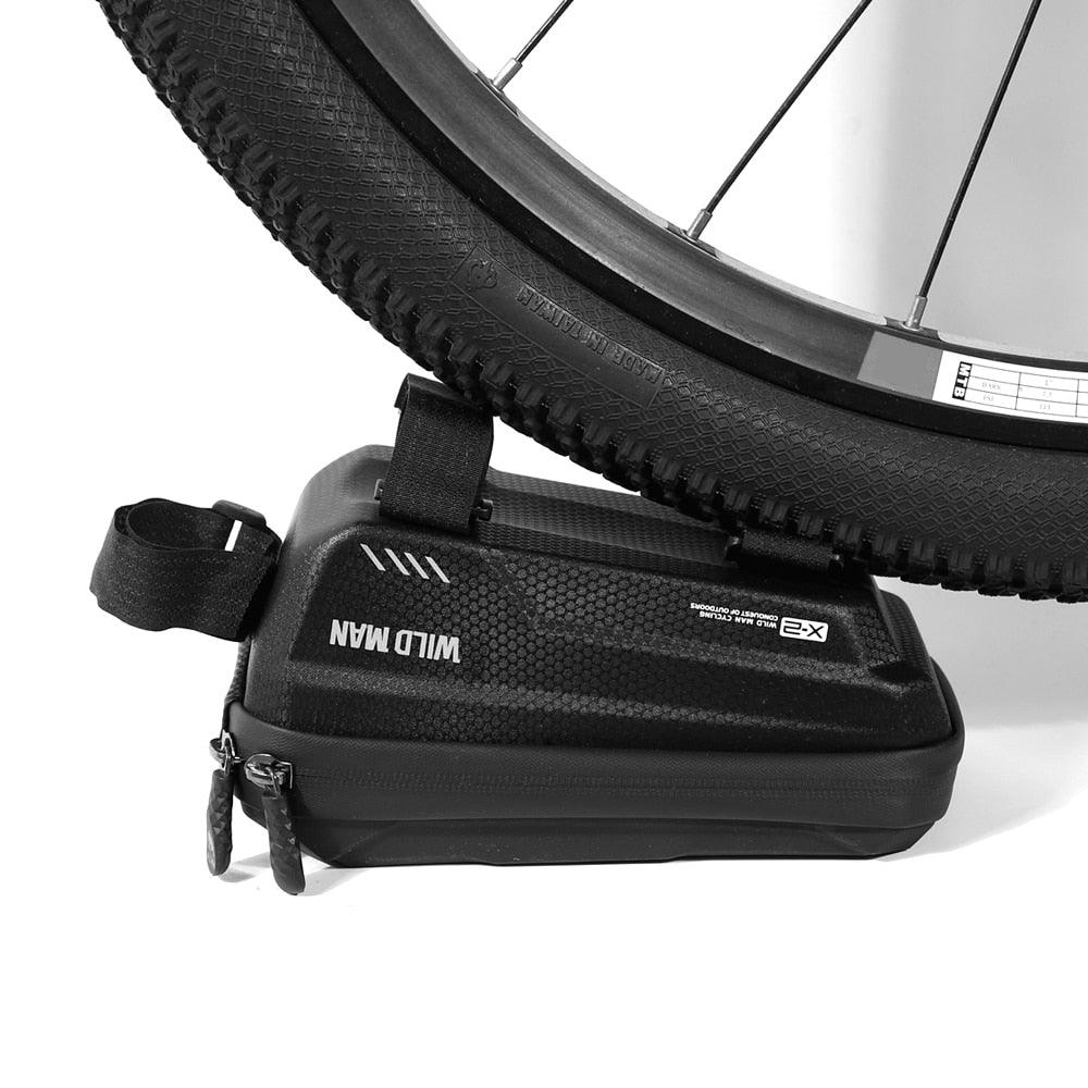 Black Bike Bag Frame Front Top Tube Cycling Bag Waterproof Phone Case Touchscreen Bag Pack Bicycle Accessories Bike Bicycle Bag Waterproof Bike Phone Mount Bag Front Frame Top Tube Handlebar Bag Touch Screen Holder Case For Cell Phones 6.6in - UrbanCycling.com