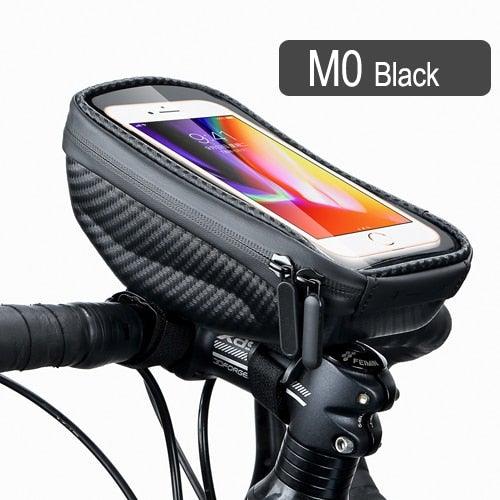 Black Bike Bag Frame Front Top Tube Cycling Bag Waterproof Phone Case Touchscreen Bag Pack Bicycle Accessories Bike Bicycle Bag Waterproof Bike Phone Mount Bag Front Frame Top Tube Handlebar Bag Touch Screen Holder Case For Cell Phones 6.6in - UrbanCycling.com