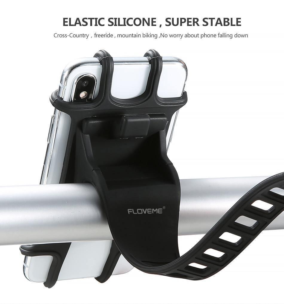 Black Bike Phone Holder Universal Motorcycle Bicycle Mobile Cell Phone Handlebar Stand - UrbanCycling.com