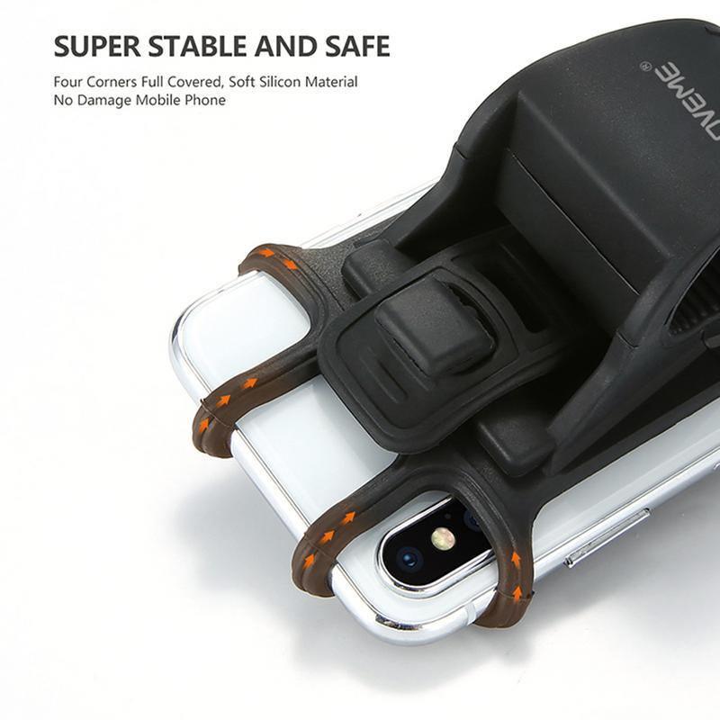 Black Bike Phone Holder Universal Motorcycle Bicycle Mobile Cell Phone Handlebar Stand - UrbanCycling.com