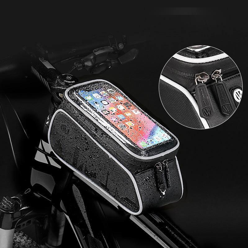 Black Waterproof Bicycle Phone Holder Bag Accessories Mobile Phone Stand Case For Bike - UrbanCycling.com