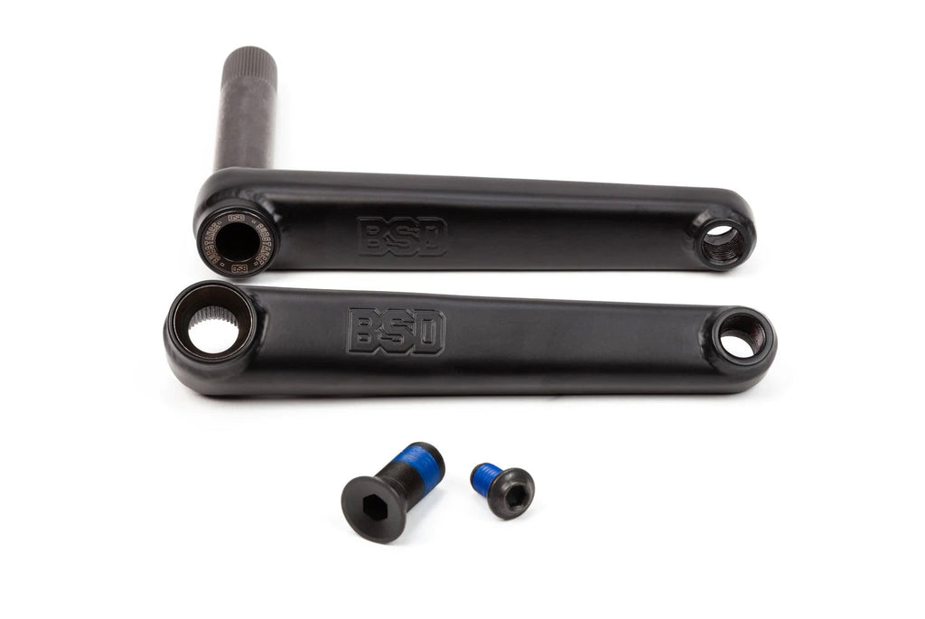 BSD BMX Substance Cranks 165mm - Flat Black - UrbanCycling.com