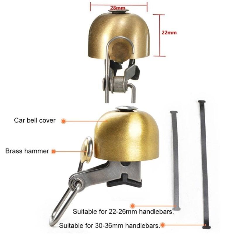 Classical Stainless Bell Cycling Horns Bike Handlebar Bell Horn Crisp Sound Horn Safety Bicycle Bell With Mounting Lock Plates Bike Bell Classic Bicycle Bell For Bike Ring Bell With Loud Sound Bells For Road Mountain Bike Handlebars Adults - UrbanCycling.com