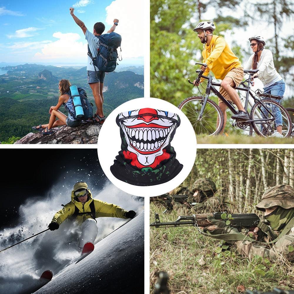 Clown Magic Bandana Running Scarf Half Face Cover Ski Fishing Biker Elasticity Hunting Hiking Sports Snowboard Mask Men Girl Army Bandana Scarf Neck Gaiter Buff Motorcycle Face Mask Balaclava Bicycle Helmet Liner Sport Headband Summer Breathable Mesh Band - UrbanCycling.com
