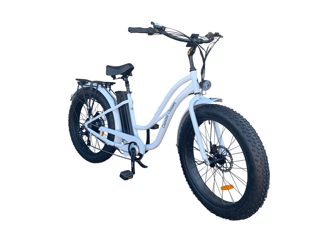 Coastal Cruiser - 750w Fat Tire Cruiser Step Thru 26x4 Electric Bike - UrbanCycling.com