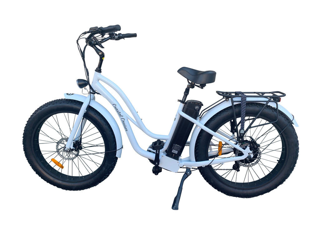 Coastal Cruiser - 750w Fat Tire Cruiser Step Thru 26x4 Electric Bike - UrbanCycling.com