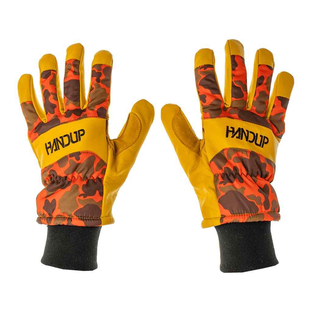 ColdEST Weather Gloves - Orange Camo - UrbanCycling.com