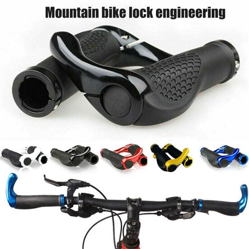 Comfortable Bicycle Handlebar End Cap Bike Rubber Anti - Skid Handle Bar Grip Cycling Lock - On Ends Ergonomics Non - Slip Mountain Bike Handlebar Comfortable Shock Absorption Rubber Grips - UrbanCycling.com