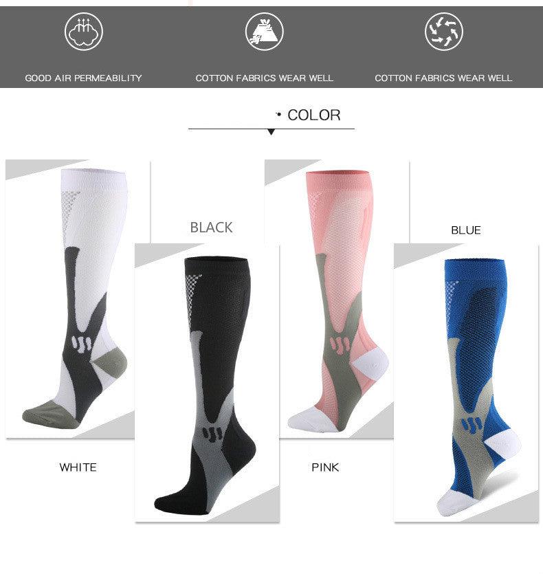 Compression Socks Nylon Medical Nursing Stockings Specializes Outdoor Cycling Sport Socks Men,20 - 30mmhg Run Nurse Socks for Edema Diabetic Varicose Veins Fast - drying Breathable Adult Sports Socks - UrbanCycling.com
