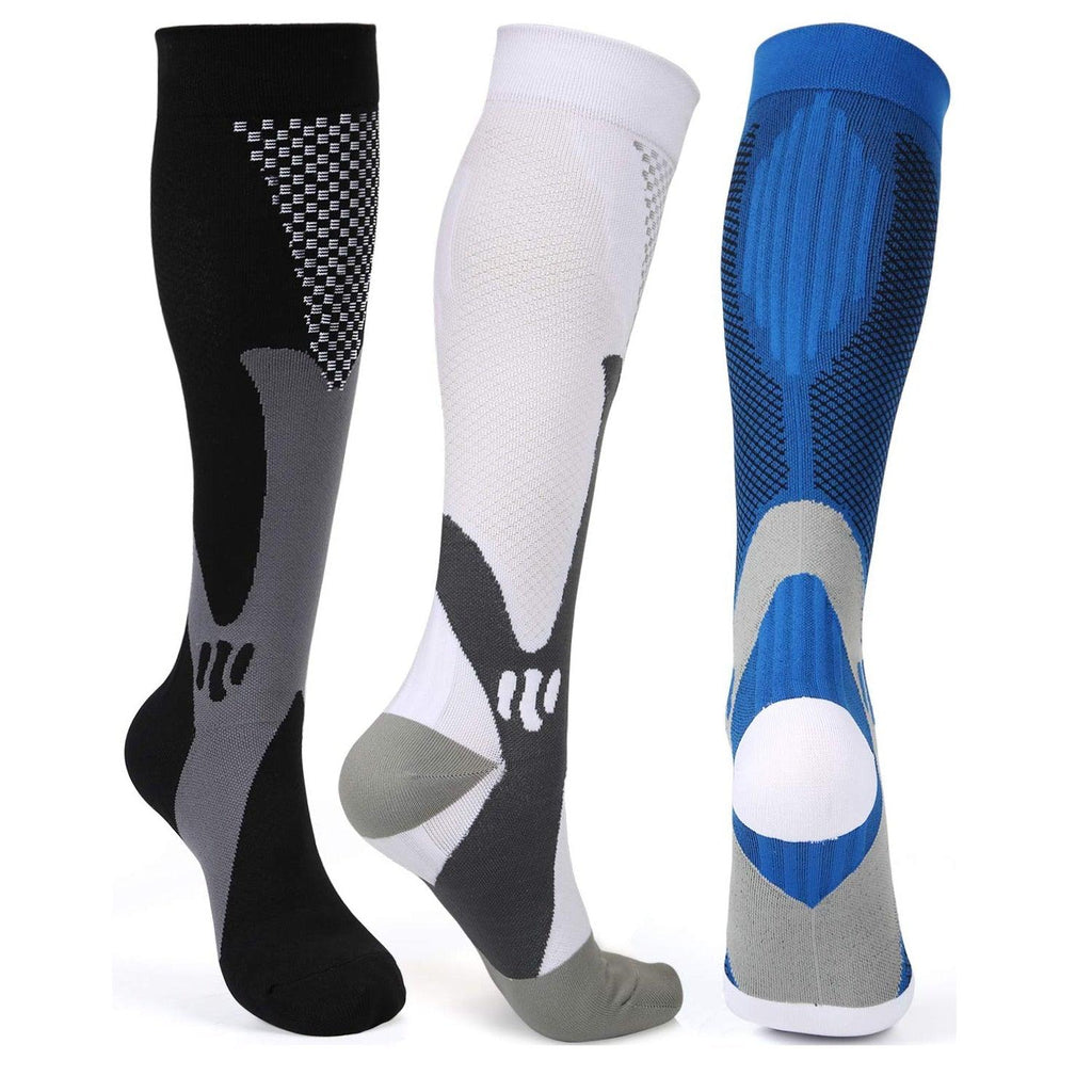 Compression Socks Nylon Medical Nursing Stockings Specializes Outdoor Cycling Sport Socks Men,20 - 30mmhg Run Nurse Socks for Edema Diabetic Varicose Veins Fast - drying Breathable Adult Sports Socks - UrbanCycling.com
