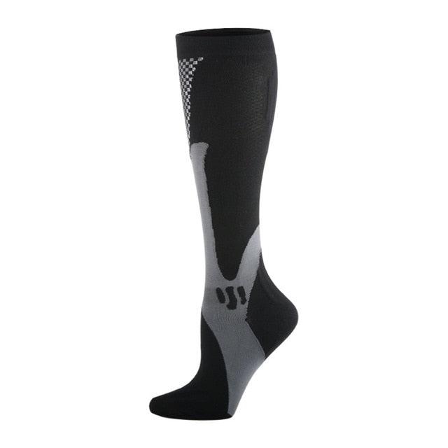 Compression Socks Nylon Medical Nursing Stockings Specializes Outdoor Cycling Sport Socks Men,20 - 30mmhg Run Nurse Socks for Edema Diabetic Varicose Veins Fast - drying Breathable Adult Sports Socks - UrbanCycling.com