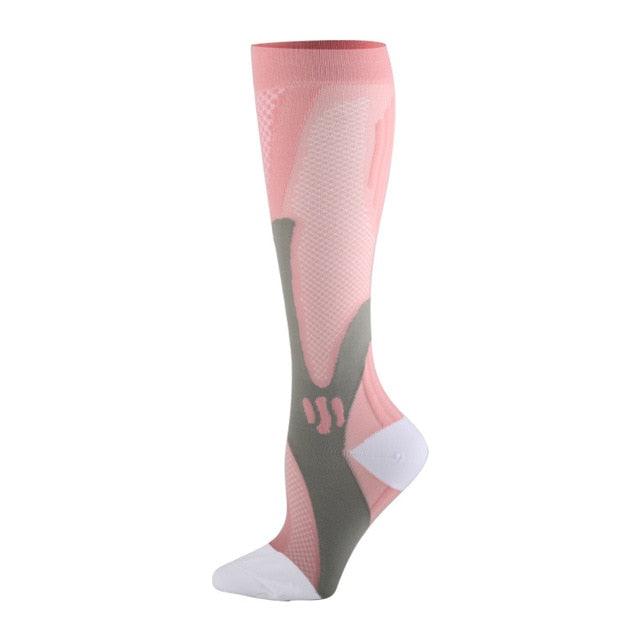 Compression Socks Nylon Medical Nursing Stockings Specializes Outdoor Cycling Sport Socks Men,20 - 30mmhg Run Nurse Socks for Edema Diabetic Varicose Veins Fast - drying Breathable Adult Sports Socks - UrbanCycling.com