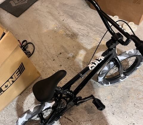 Cult 2024 Juvenile 16" Complete BMX Bike - Black/Camo Tire [Limited Edition] - UrbanCycling.com