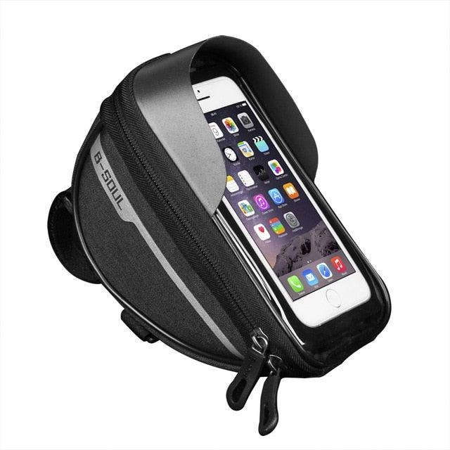 Cycling Bicycle Bike Head Tube Handlebar Cell Mobile Phone Bag Case Holder Screen Phone Mount Bags Case Bag Bicycle Bag Waterproof Bike Phone Mount Top Tube Bag Bike Phone Case Holder Accessories Cycling Pouch Compatible With Smartphones - UrbanCycling.com