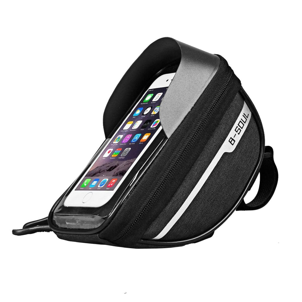 Cycling Bicycle Bike Head Tube Handlebar Cell Mobile Phone Bag Case Holder Screen Phone Mount Bags Case Bag Bicycle Bag Waterproof Bike Phone Mount Top Tube Bag Bike Phone Case Holder Accessories Cycling Pouch Compatible With Smartphones - UrbanCycling.com