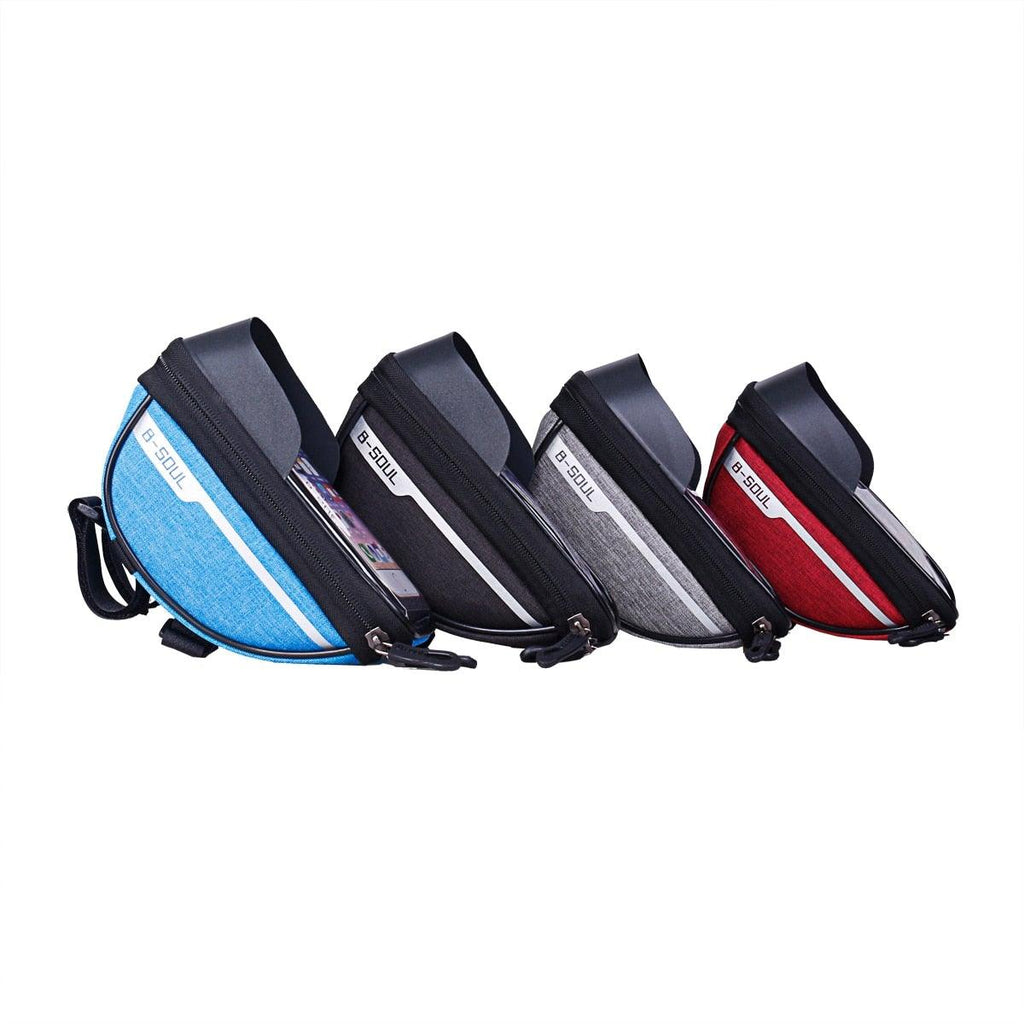 Cycling Bicycle Bike Head Tube Handlebar Cell Mobile Phone Bag Case Holder Screen Phone Mount Bags Case Bag Bicycle Bag Waterproof Bike Phone Mount Top Tube Bag Bike Phone Case Holder Accessories Cycling Pouch Compatible With Smartphones - UrbanCycling.com