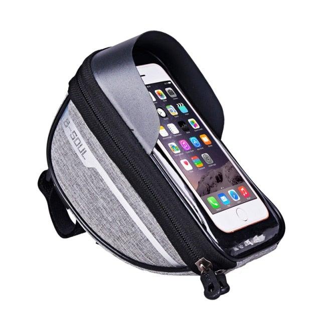 Cycling Bicycle Bike Head Tube Handlebar Cell Mobile Phone Bag Case Holder Screen Phone Mount Bags Case Bag Bicycle Bag Waterproof Bike Phone Mount Top Tube Bag Bike Phone Case Holder Accessories Cycling Pouch Compatible With Smartphones - UrbanCycling.com