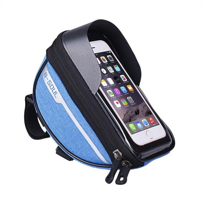 Cycling Bicycle Bike Head Tube Handlebar Cell Mobile Phone Bag Case Holder Screen Phone Mount Bags Case Bag Bicycle Bag Waterproof Bike Phone Mount Top Tube Bag Bike Phone Case Holder Accessories Cycling Pouch Compatible With Smartphones - UrbanCycling.com