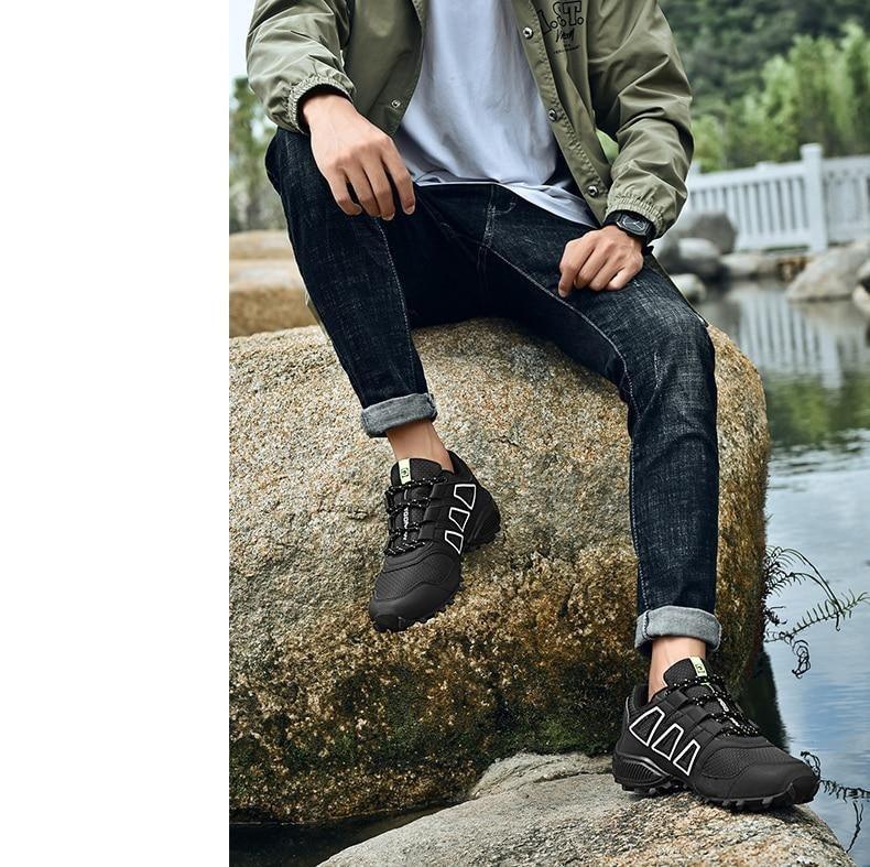 Cycling Mens Waterproof Outdoor Hiking Sneakers Men's Trail Running Shoes Fashion Hiking Sneakers For Men Tennis Cross Training Shoe Mens Casual Outdoor Walking Workout Footwear - UrbanCycling.com