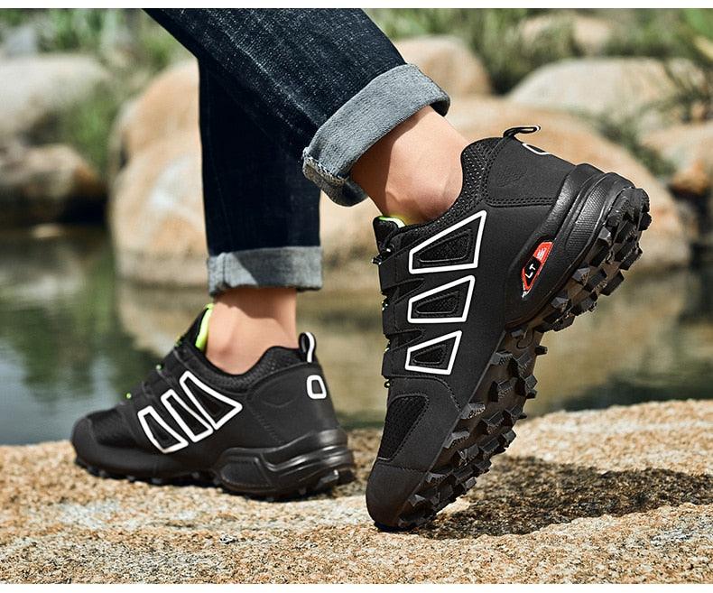 Cycling Mens Waterproof Outdoor Hiking Sneakers Men's Trail Running Shoes Fashion Hiking Sneakers For Men Tennis Cross Training Shoe Mens Casual Outdoor Walking Workout Footwear - UrbanCycling.com