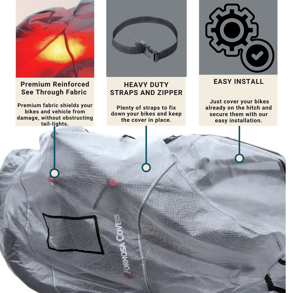 Dual Bike Rack Cover For Transport (Fits 1 - 2 Bikes) Full Translucent - UrbanCycling.com