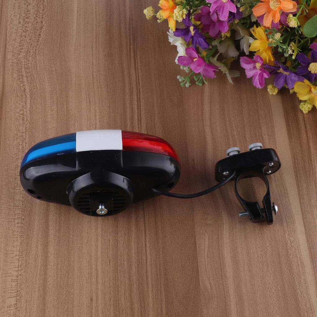 Durable Waterproof Multifunction Cycle Lamp 4 Loud Siren Sound Trumpet Police 6 LED Light Electronic Siren Bike Bell Battery Bike Bicycle Police Strobe Blue Red Bicycle Safety Light Loud Siren Sound Cycling Horn Bells - UrbanCycling.com
