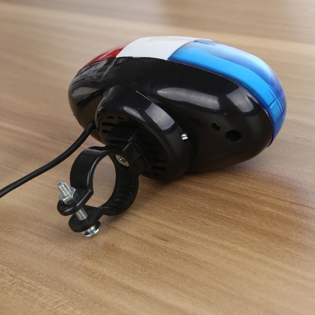 Durable Waterproof Multifunction Cycle Lamp 4 Loud Siren Sound Trumpet Police 6 LED Light Electronic Siren Bike Bell Battery Bike Bicycle Police Strobe Blue Red Bicycle Safety Light Loud Siren Sound Cycling Horn Bells - UrbanCycling.com