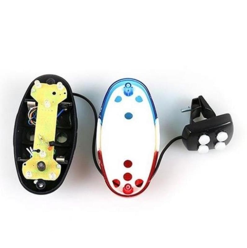 Durable Waterproof Multifunction Cycle Lamp 4 Loud Siren Sound Trumpet Police 6 LED Light Electronic Siren Bike Bell Battery Bike Bicycle Police Strobe Blue Red Bicycle Safety Light Loud Siren Sound Cycling Horn Bells - UrbanCycling.com