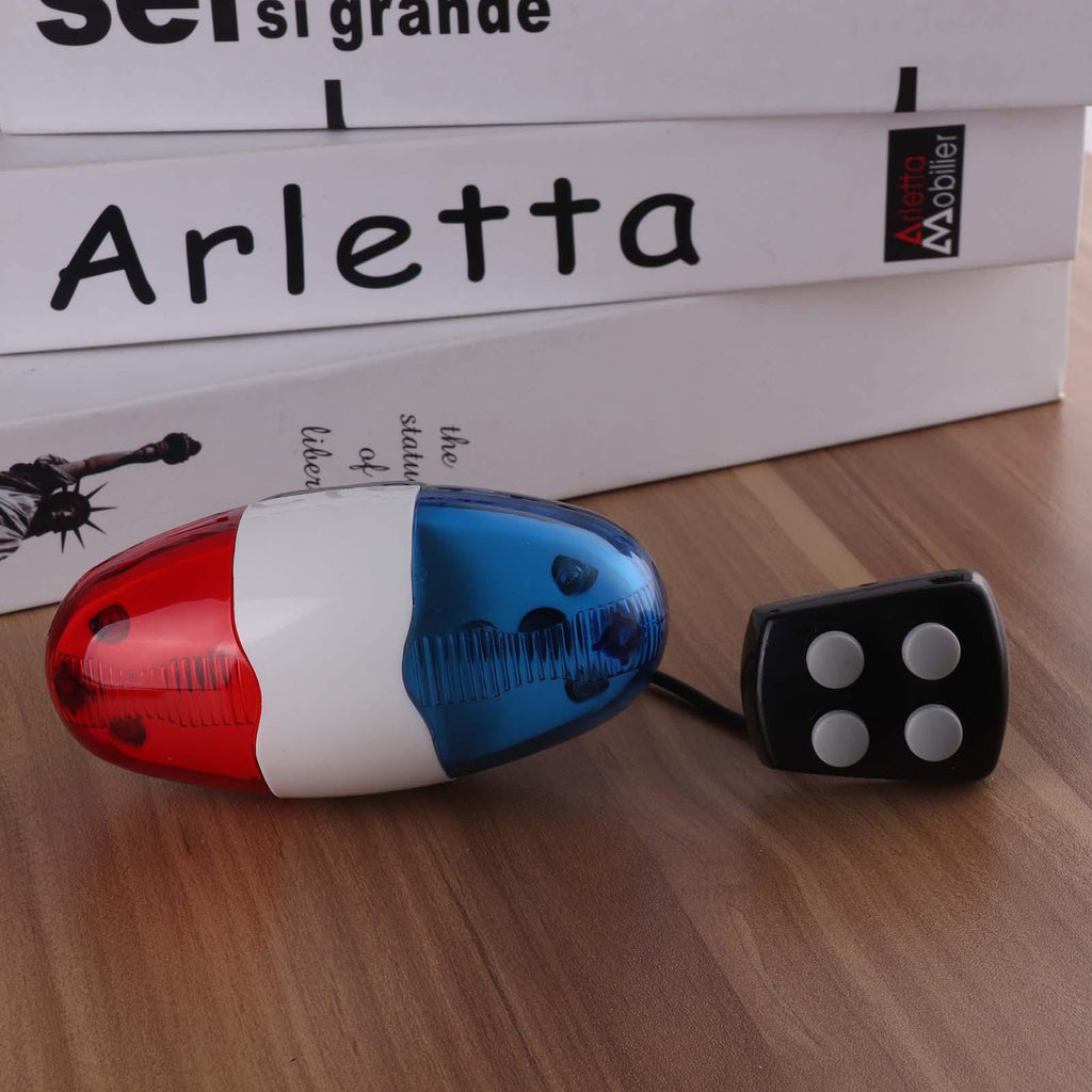 Durable Waterproof Multifunction Cycle Lamp 4 Loud Siren Sound Trumpet Police 6 LED Light Electronic Siren Bike Bell Battery Bike Bicycle Police Strobe Blue Red Bicycle Safety Light Loud Siren Sound Cycling Horn Bells - UrbanCycling.com