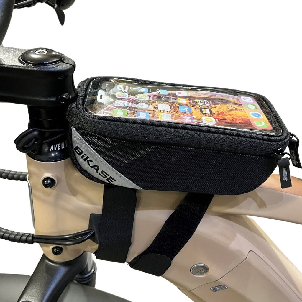 EBike Phone Holder – Beetle Phone Bag for Large Diameter Bike Frames - UrbanCycling.com