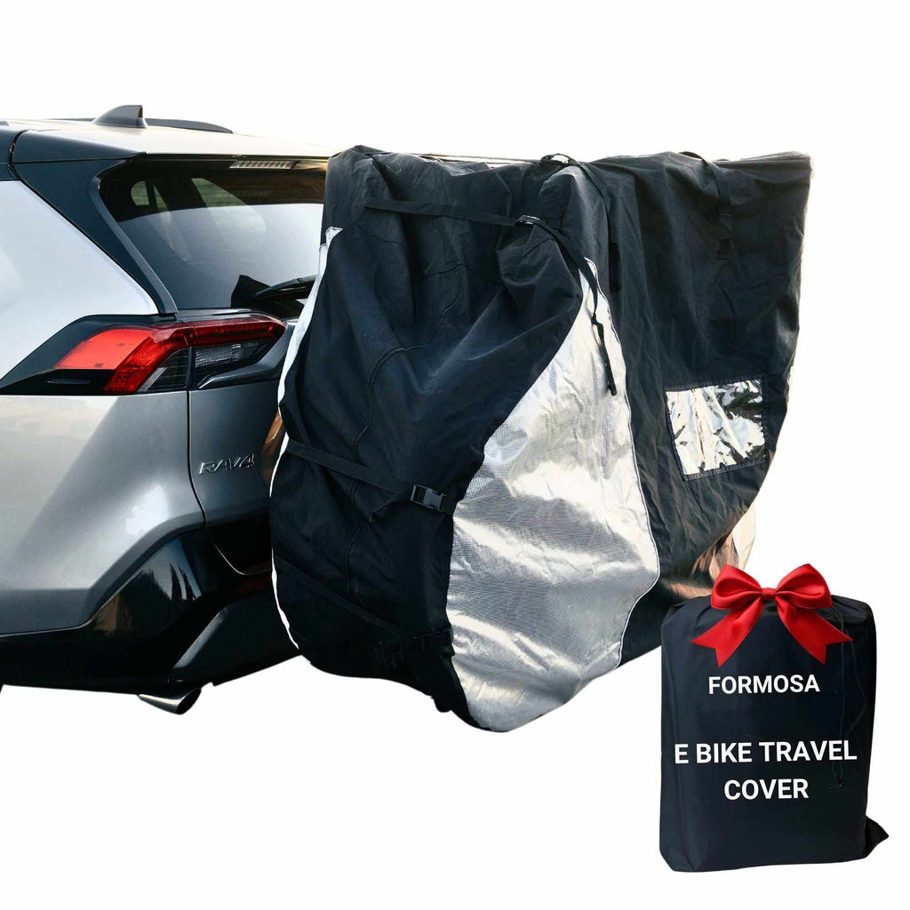 Electric Bike Cover for Transport (Fits 1 - 2 E - Bikes) with Large Translucent Ends - UrbanCycling.com
