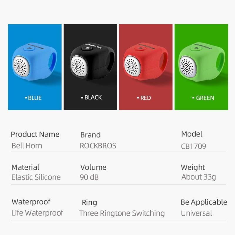 Electric Cycling Bell 90 dB Horn Rainproof Bicycle Handlebar Silica Gel Shell Ring Bike Bell Bicycle Accessories Electric Cycling Bells Water - Resistant Cycling Bells Horn Loud Bicycle Horns Bicycle Accessories - UrbanCycling.com