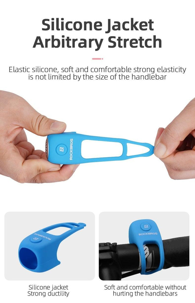 Electric Cycling Bell 90 dB Horn Rainproof Bicycle Handlebar Silica Gel Shell Ring Bike Bell Bicycle Accessories Electric Cycling Bells Water - Resistant Cycling Bells Horn Loud Bicycle Horns Bicycle Accessories - UrbanCycling.com