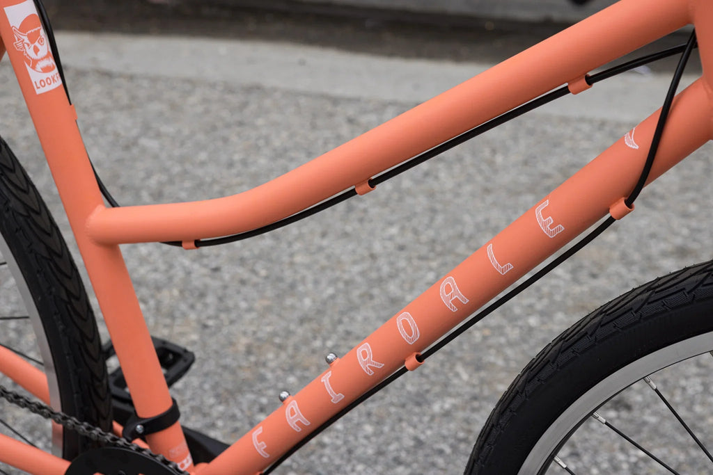 Fairdale Lookfar Step - Thru Complete Cruiser Bike - Matte Coral Red - UrbanCycling.com