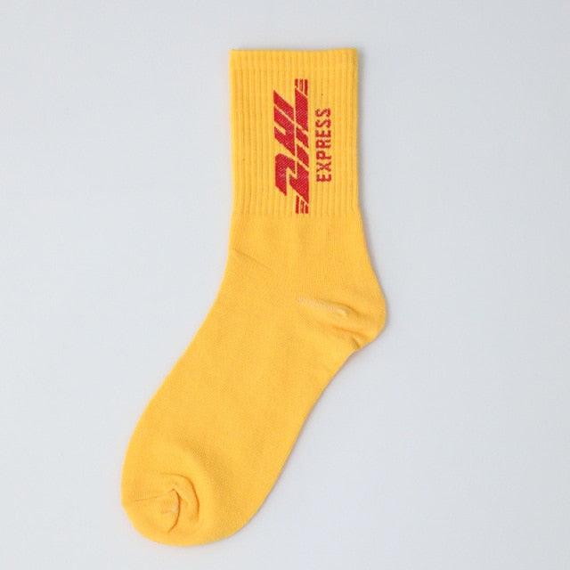 Fashion Men Street Wear Cool Cotton Socks Harajuku Funny Socks Trendy Women Long Socks Crew Socks White Hip Hop Socks Basketball Running Cycling Socks For Men And Women - UrbanCycling.com